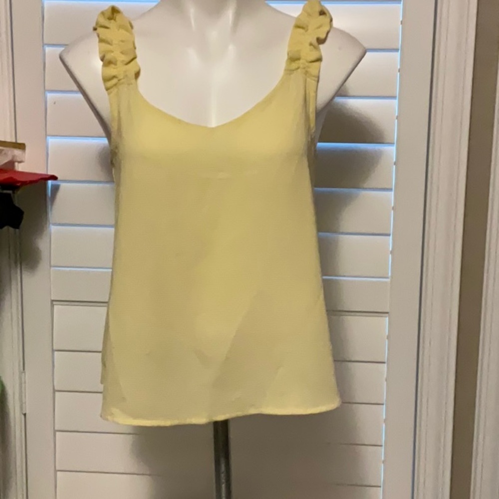 Mine Light Yellow Ruffle Strap Camisole